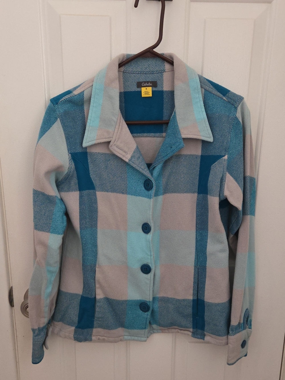 Cabela's Women's Blue Plaid Button-Up Jacket